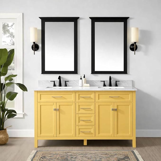 ALL-IN-ONE Paint by Heirloom Traditions, Naples (Sunny Yellow), 8oz Sample - Durable cabinet and furniture paint. Built in primer and top coat, no sanding needed. Includes our 30 featured color card.