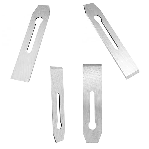 44MM 1¾ inch 1.73'' Replacement Iron Blade for Bench Hand Plane Woodwork Planer Cutter Carpentry Edge Trimming Saw Knife Trimmer for Woodworking DIY Tool Set with Planing Cover
