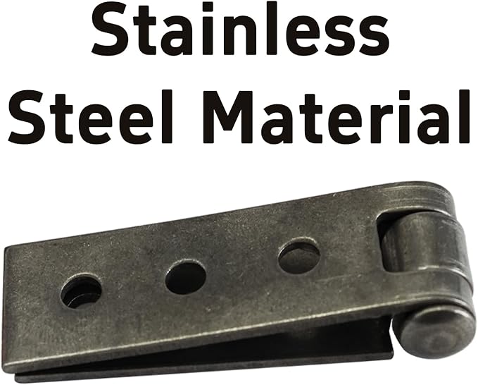 4PCS Folding Butt Hinges, Silver Stainless Steel Door Furniture Hinges, Heavy Duty Small Strap Hinge for Cabinets, DIY (84 * 16 * 1.5mm)