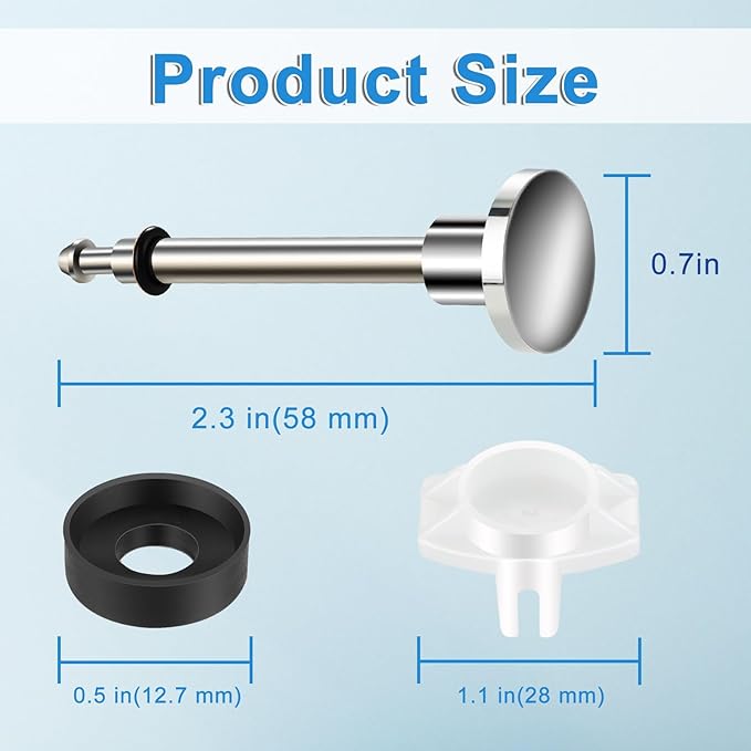 2 Set Tub Spout Diverter Repair Kit, Bathroom Shower Bathtub Leaky Faucet Repair Replacement Parts, with 2 Diverter Valve Stems, 2 Cup Seals and 2 Gates (Chrome)