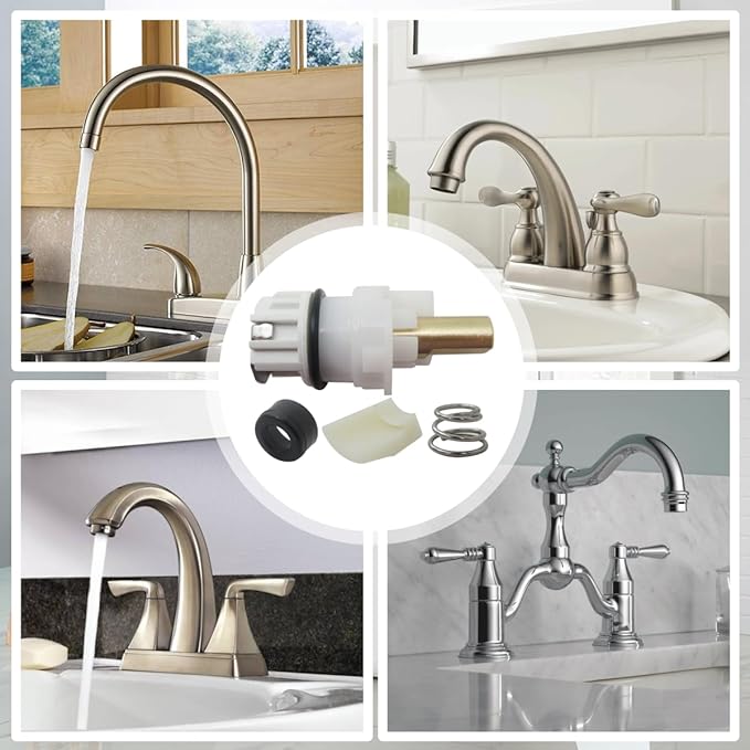 4 Pack RP25513 faucet stem repair kit - Replacement Kit for two handle faucet repair kit, bring RP4993 Seats and Springs