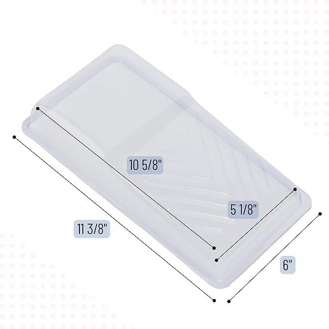 Bates- Paint Tray Liner, 4 Inch, 80 Pack, Clear, Plastic Disposable Paint Tray for Painting Walls