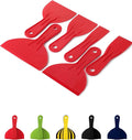 Bates 6 Pack Plastic Putty Knife Set - Paint Scraper, Spackle Tool, Spreader