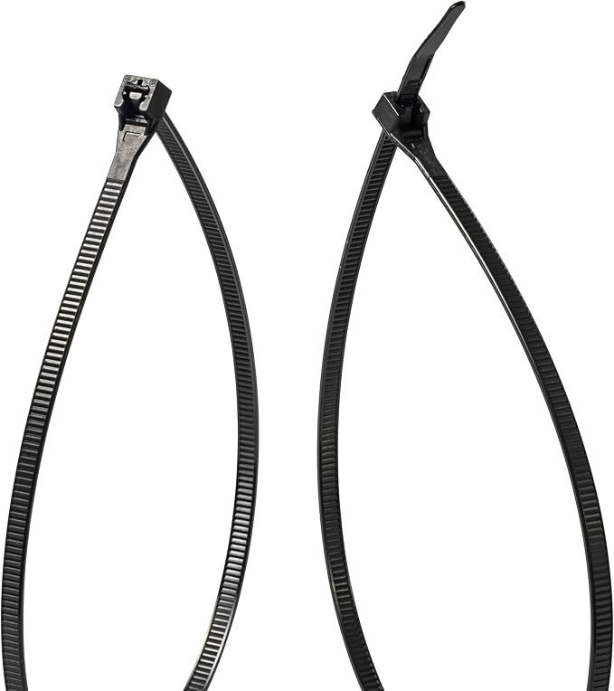 Gardner Bender 46-315UVB DoubleLock Cable Tie, 14 inch, 75 lb, Electrical Wire and Cord Management, Nylon Zip Tie, 100 Pk, Black