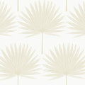 Tempaper Sandstone & Off-White Stamped Palm Removable Peel and Stick Boho Wallpaper, 20.5 in X 16.5 ft, Made in The USA