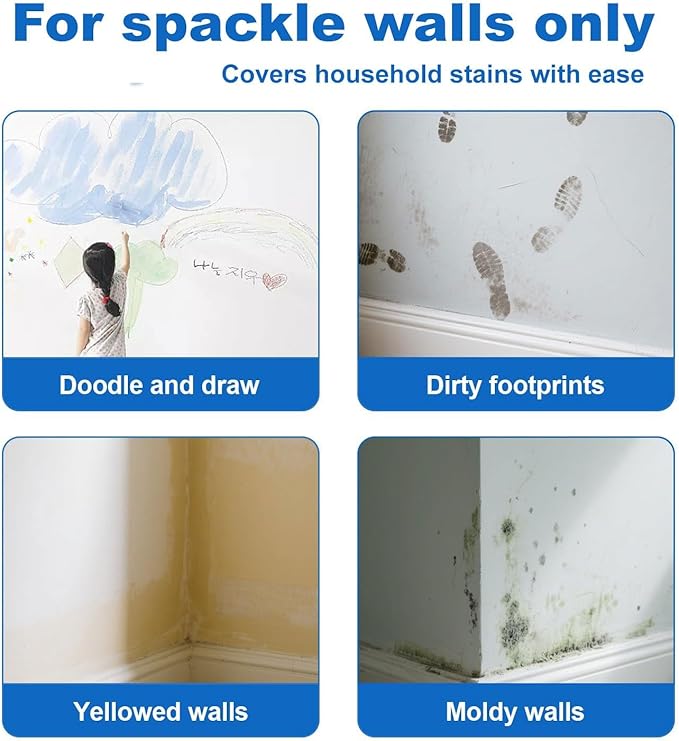 White Interior Wall Paint 6.35 oz, Drywall Repair Paint, Wall Primer for Stains and Graffiti Covering