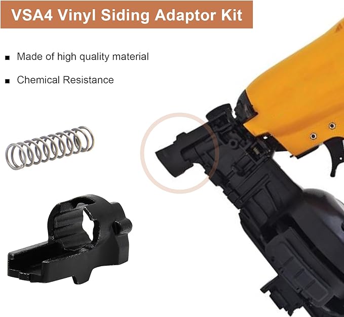 VSA4 Vinyl Siding Adaptor Kit Compatible with RN46-1 Coil Roofing Nailer, Siding Nailer Kit with Spring