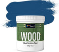 DWIL Matte Finish Furniture Paint - 16 Oz Wood Paint for Cabinets, Doors, Tables, and Dressers Refinishing - Water-Based, Non-Toxic & Odorless, Easy to Apply(Prince Blue)-Without Tools