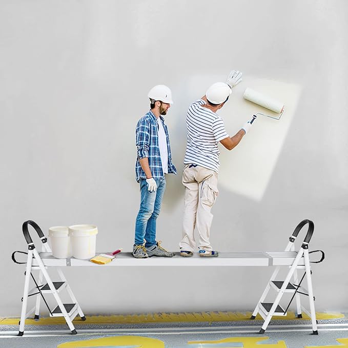 VEVOR Aluminum Telescoping Work Plank, 9-15FT, 500lbs Capacity, 12.5 inch Width, Scaffolding Plank with Skid-Proof Platform Scaffold Ladder Accessory
