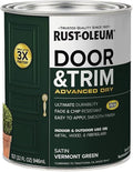 Rust-Oleum 376514 Advanced Dry Door & Trim Paint, Quart, Satin Vermont Green