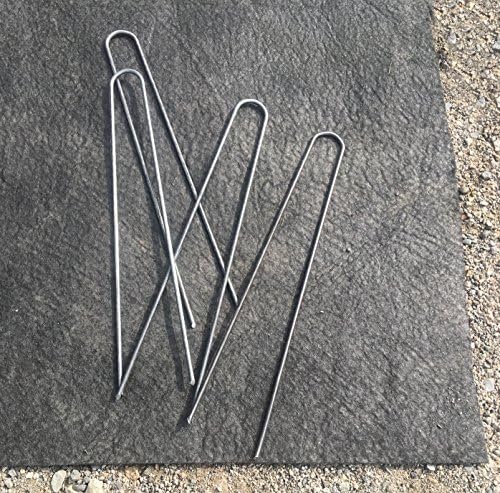 Sandbaggy 12-inch 8-Gauge Round Top Landscape Staples~SOD Garden Stakes Weed Barrier Pins (500 Staples)