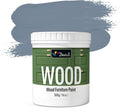 DWIL Matte Finish Furniture Paint - 16 Oz Wood Paint for Cabinets, Doors, Tables, and Dressers Refinishing - Water-Based, Non-Toxic & Odorless, Easy to Apply(Blue Grey)-Without Tools