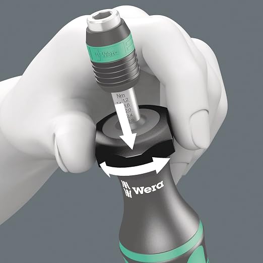 Wera 05074701001 Series 7400 Kraftform adjustable torque screwdrivers (0.1-3.0 Nm) with Rapidaptor quick-release chuck, art. no. 7441 x 1.2-3.0 Nm