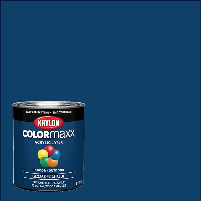 Krylon® COLORmaxx™ Brush-On, Gloss, Regal Blue, 1 Quart