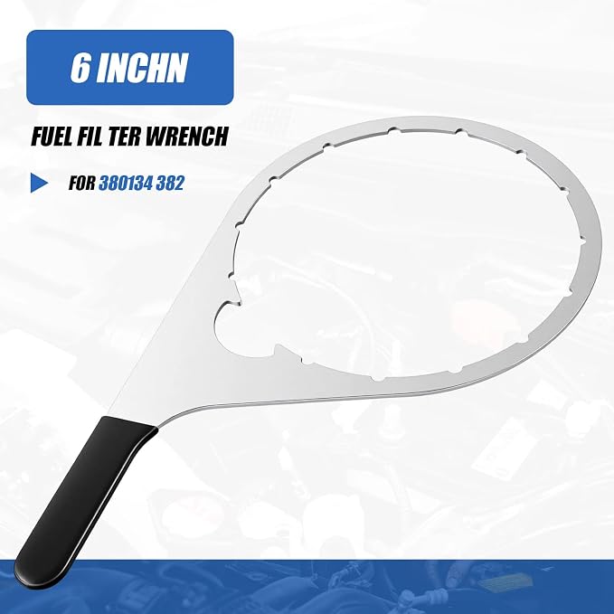 1 Pcs Fuel Filter Wrench 6'' Black | Compatible with Diesel Engines Water Separator, Cap Claw Grip Design, Metal Plastic Build, Easy Removal