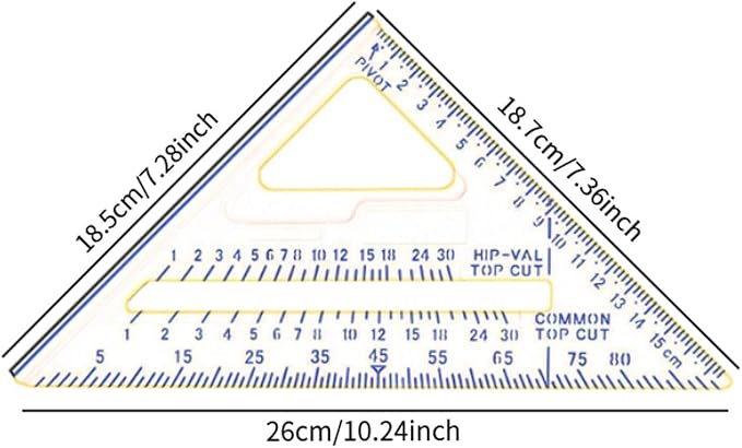 Generic Carpentry Triangle Ruler Protractor Carpenters Tool Woodwork Measuring Right Angle Ruler for Machinist Remodeling Projects, Pink