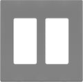 ENERLITES Screwless Decorator Wall Plates Child Safe Outlet Covers, Size 2-Gang 4.68" H x 4.73" L, Unbreakable Polycarbonate Thermoplastic, SI8832-GY, Glossy, Gray