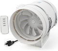 Voltset 8 Inch Duct Fan, Inline Ventilation Exhaust Fan with Remote Control, 740 CFM Duct Intake High Efficiency Air Fan for Vent Bathroom, Kitchen, Grow Tent, Hydroponics, 3D Printer
