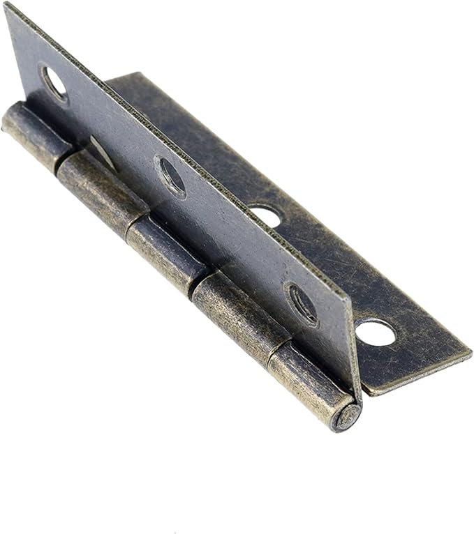 T Tulead Door Hinges Bronze Door Hinges Corner Cabinet Hinges Oil Iron Door Hinge 2.36"×1.38" Furniture Hinges Pack of 10 with Mounting Screws