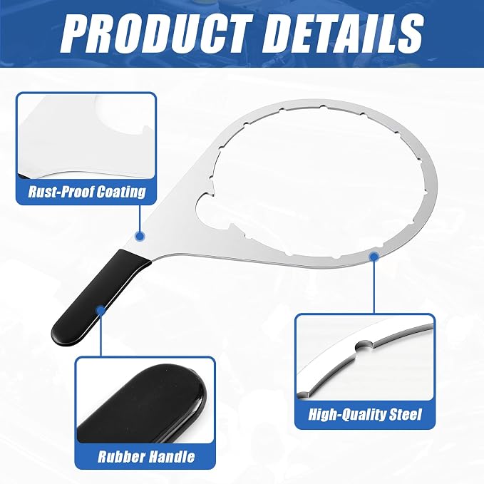 4 Pcs Fuel Filter Wrench 4.6'' & 5'' & 6'' & 8'' Black | Compatible with Diesel Engines Water Separator, Cap Claw Grip Design, Metal Plastic Build, Easy Removal
