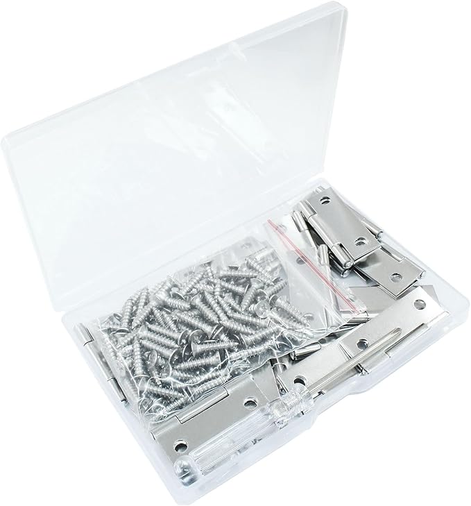 20 Pack Butt Hinges, 1.5 Inch Stainless Steel Small Hinges with Mounting Screws for Wooden Box, Jewelry Box, Craft DIY, Furniture