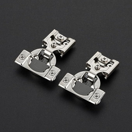 10 Pack 5 Pairs 3/8 inch Overlay Soft Close Hinges for Kitchen Cabinet Hinges Satin Nickel Hidden Hinges Stainless Steel Concealed Hinge self Closing