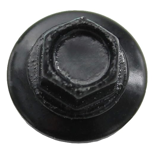 Metal Roofing Screws: (2000) 10 x 1-1/2" Black Hex Head Sheet Metal Roof Screw. Self Starting Metal to Wood siding Screws. EPDM Washer. Colored Head