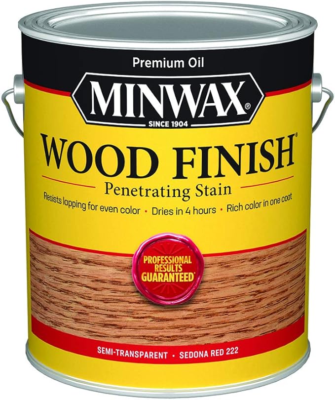 Minwax 710860000 Wood Finish 250 VOC Compliant, Sedona Red Stain, Gallon