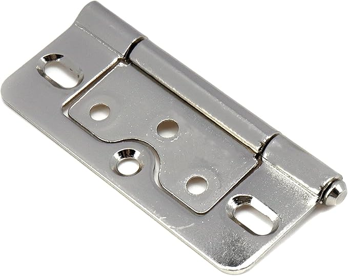 Wealrit 6 pcs Silver Door Hinges 3 Inch Length Non-Mortise Hinges Heavy Duty Door Hinges Bifold Butt Hinges with Screws
