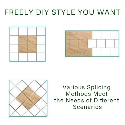 20-Pack Peel and Stick Floor Tiles Vinyl Floor 12 x 12 inch Self Adhesive Waterproof Glossy Flooring Planks DIY for Bathroom, Kitchen, Living Room, RV, Cover 20 Sq. Ft, Polish Light Grey Marble