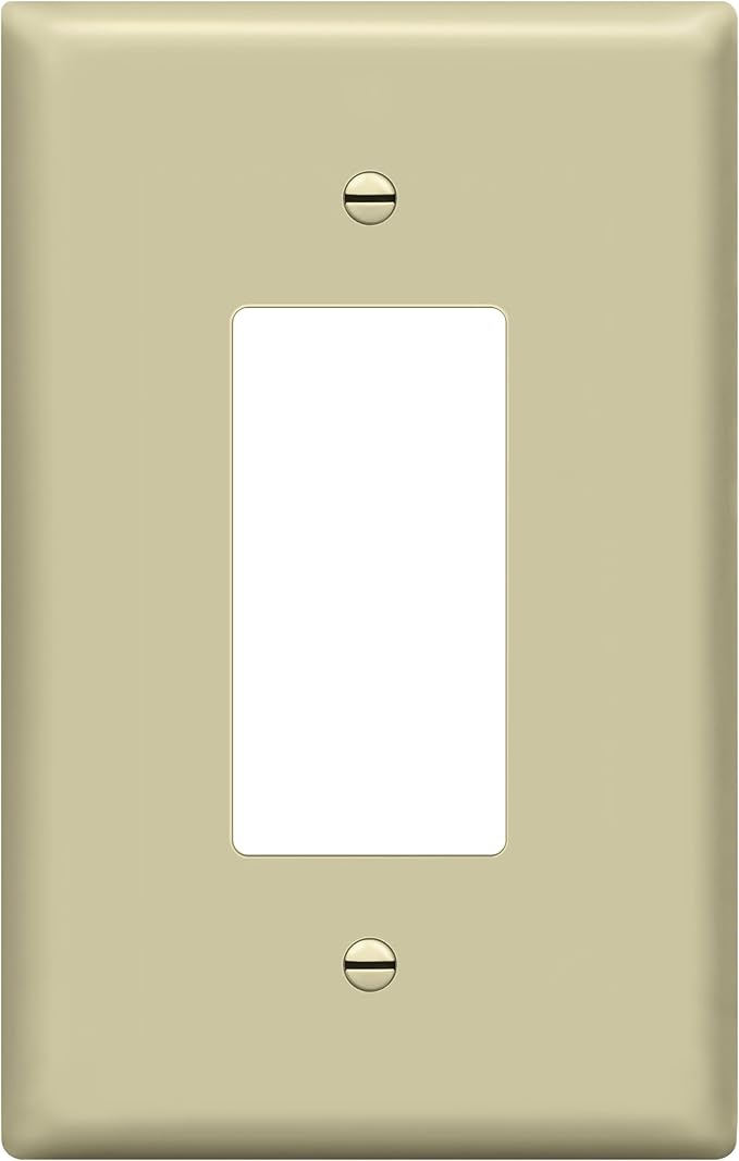 ENERLITES Decorator Light Switch or Receptacle Outlet Wall Plate, Gloss Finish, Over-Size 1-Gang 5.5" x 3.5", Unbreakable Polycarbonate Thermoplastic, UL Listed, 8831O-I, Ivory