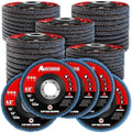 50 Pack 80 Grit T29 Zirconia Flap Discs 4.5" x 7/8" T27 for 4 1/2 Inch Angle Grinder Flap Wheels Heavy-Duty Grinding & Sanding Discs for Metal, Wood, Stainless Steel