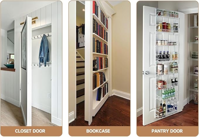 HBL' 4 Pack Hidden Door Hinges, Ultra-Thin Adjustable Concealed Hinges for Secret Doors, Pantries & Closets, Heavy Duty Invisible Design