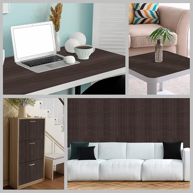 Arthome 16.5" x393"Peel and Stick Wood Contact Paper Self-Adhesive Brown Walnut Wallpaper,Decorative Vinyl Film for Countertop,Cabinets,Shelf,Drawer Liner,Easy to Clean Removable Wall Covering