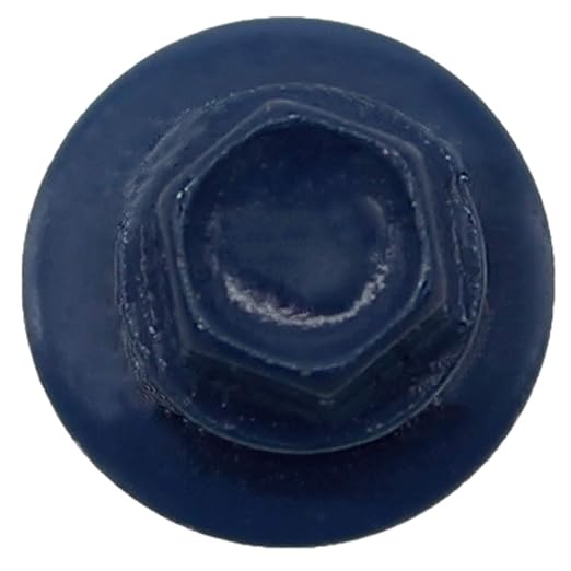 10 x 1 Gallery Blue Metal Roofing Screws - Hex Washer Head- Self-Starting/Tapping - EPDM Washer. 10 X 250 Bags - 2,500 Screws