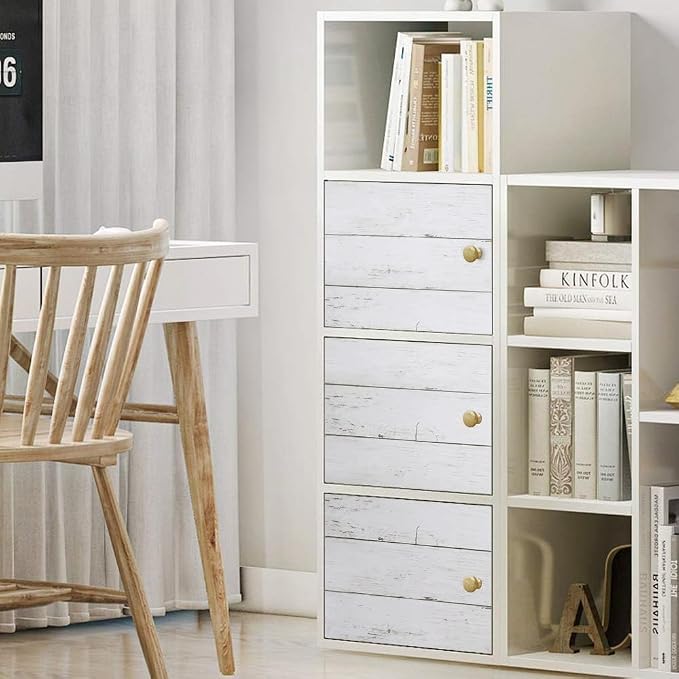 Shiplap Peel and Stick Wallpaper, Contact Paper for Classroom Home Decor | 17.7"x275" Removable Self-Adhesive White Wood Plank Film, Farmhouse Decor for Bulletin Board Desk Cabinet & Home Renovation