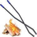 40in Fire Tongs for Fire Pit Heavy Duty Manganese Steel | Firewood Grabber Tool Metal Log Grabber for Large Logs Rustproof Safely Moves Firewood Outdoor Bonfire Campfire