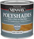 Minwax PolyShades Wood Stain + Polyurethane Finish – ½ Pint, Honey Pine, Gloss