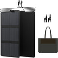 FlexSolar 120W (2-Pack 60W) N-Type Solar Panel, 25% High Efficiency, IP67 Waterproof, Half-Cut Cell, Lightweight Parallel Charger for RV, Camping, Off-Grid & Portable Power Station