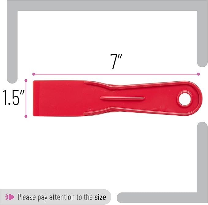 Bates- Plastic Putty Knife Set, 1.5 Inch, 10 Pack, Red, Flexible Paint Scraper Tool for Spackling, Spackle Tool, Plastic Putty Knife Scraper, Solvent Resistant