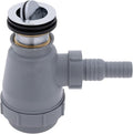 Ambassador Marine - 1-1/2 inch Drain, Flip Trap Sink Drain - no Overflow, 3/4 inch & 1 inch Hose Barb - Chrome - S01-0308-CP-W