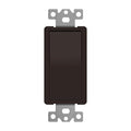 ENERLITES 4-Way Decorator Paddle Rocker Light Switch, Gloss Finish, Clamp Down Wiring, Grounding Screw, Residential Grade, 15A 120V/277V, UL Listed, 94150-BR, Brown