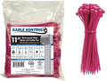 Kable Kontrol Fluorescent Pink Zip Ties 11 Inch 100 Pcs, 50 Lbs Tensile Strength, Self-locking Nylon Colored Cable Ties Wire Wraps for Indoor or Outdoor Use… | Nylon Plastic, Self Locking, UL Listed, Indoor Use
