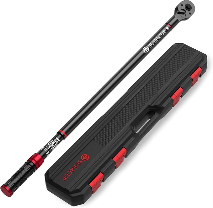 3/4-Inch Drive Click Torque Wrench, 100-700ft.lb/135.5-948.5Nm | Heavy Duty Torque Wrench, ±3% Accuracy, Dual-Direction Adjustable, 48-Tooth, for Oil Rigs, Truck & Tractor Maintenance