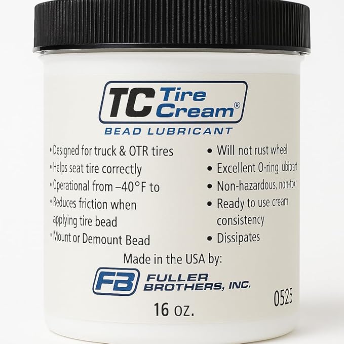 16 Oz Jar Tire Cream Tire Mounting Lubricant – Non-Toxic, Non-Rust, Fast-Drying Formula for All Tire Types – Protects Bead & Rim – Made in USA