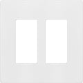 ENERLITES Screwless Decorator Wall Plates Child Safe Outlet Covers, Gloss Finish, Medium Size 2-Gang 4.88" H x 4.92” L, Unbreakable Polycarbonate Thermoplastic, SI8832M-W, White