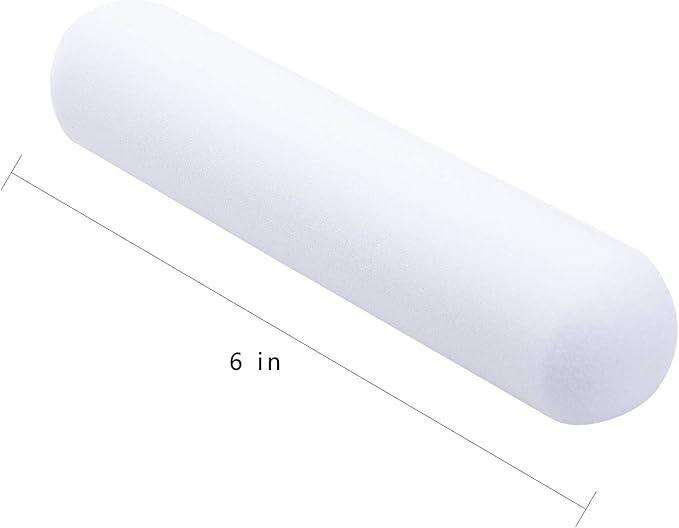 Mister Rui Foam Paint Roller, 36 Pack, 6 Inch High Density Foam Paint Roller Covers, Sponge Paint Rollers, Mini Rollers, Small Paint Rollers for Painting Walls, Cabinets, Doors