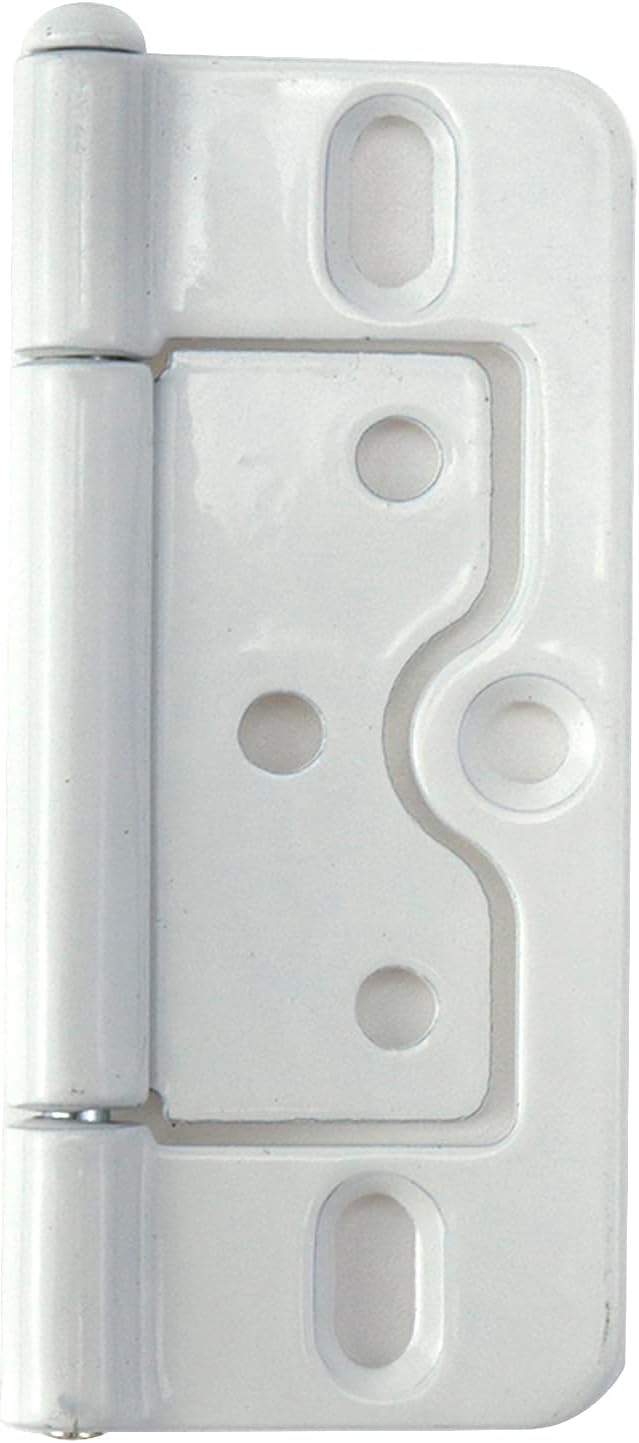 Wealrit 6 pcs White Non-Mortise Hinges Door Hinges 3 Inch Length Heavy Duty Door Hinges Bifold Butt Hinges with Screws