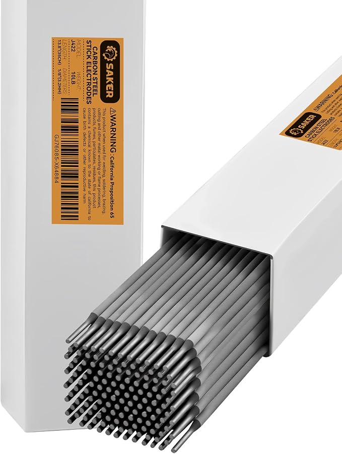 Saker E6013 Welding Rod 1/8'' 10LB Carbon Steel Stick Welding Electrodes
