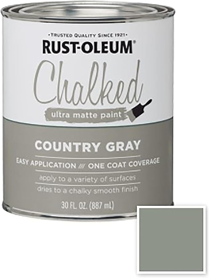 Rustoleum 285141 30 Oz Country Gray Chalked Ultra Matte Paint